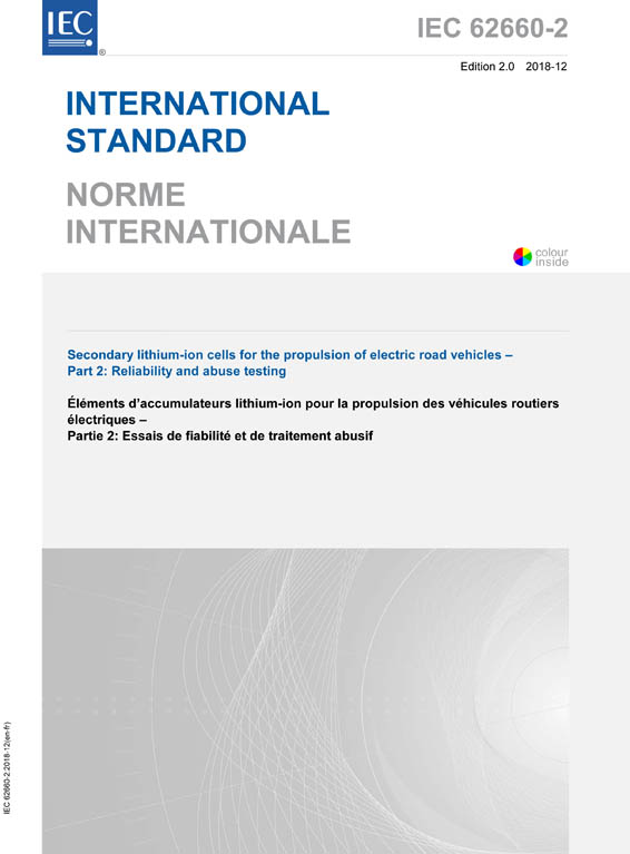 Cover IEC 62660-2:2018